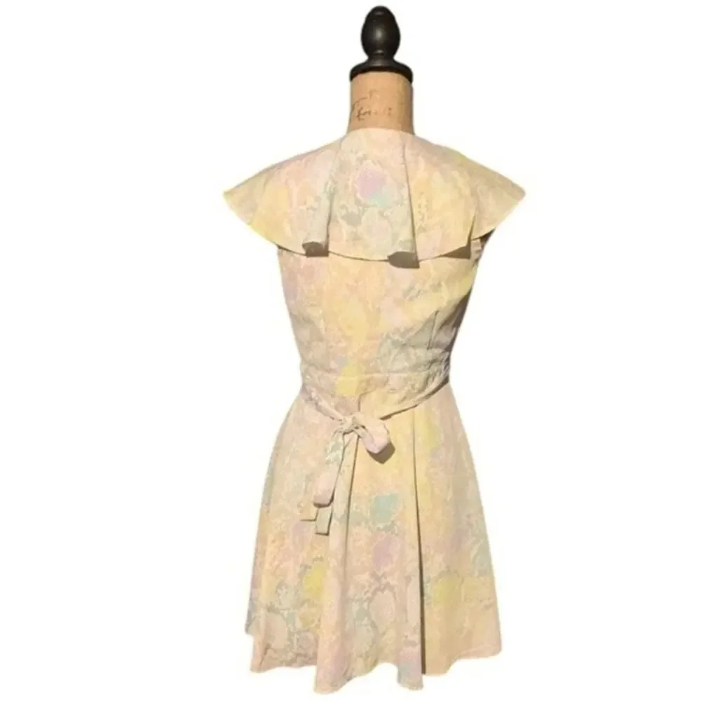 GB Warp Dress‎ Mini Ruffle Pastel Wedding Guest Special Occasion Spring Small